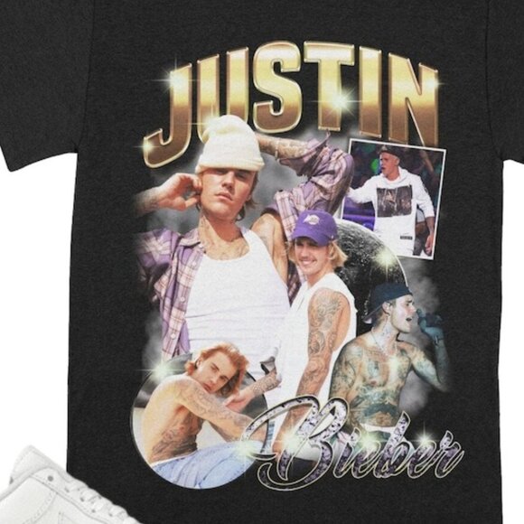 Justin Bieber Unisex Shirt Vintage Style Concert Tee 99 - Picture 2 of 5